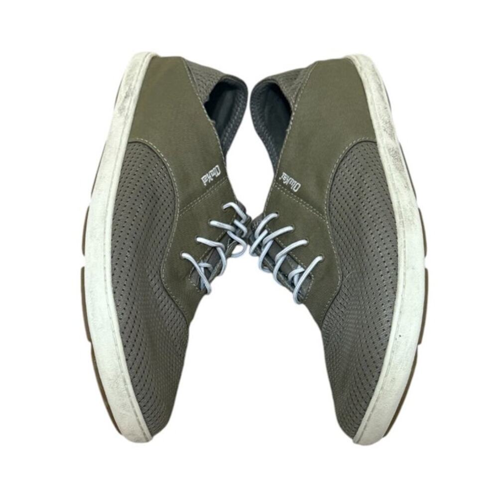 OluKai Perforated Olive Green Men’s Casual Sneakers - Picture 4 of 8